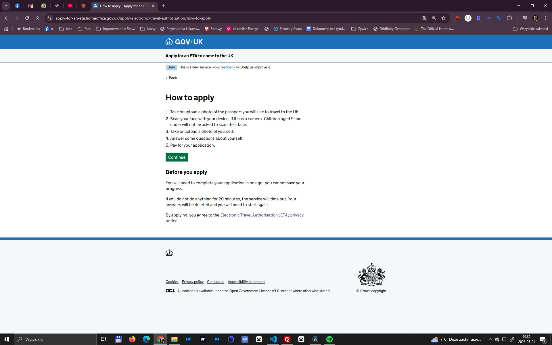 Instrukcja GOV.UK jak aplikować o ETA do Wielkiej Brytanii – kolejne kroki wniosku