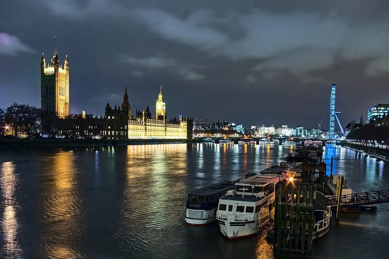 London - westminster, thames river and London eye