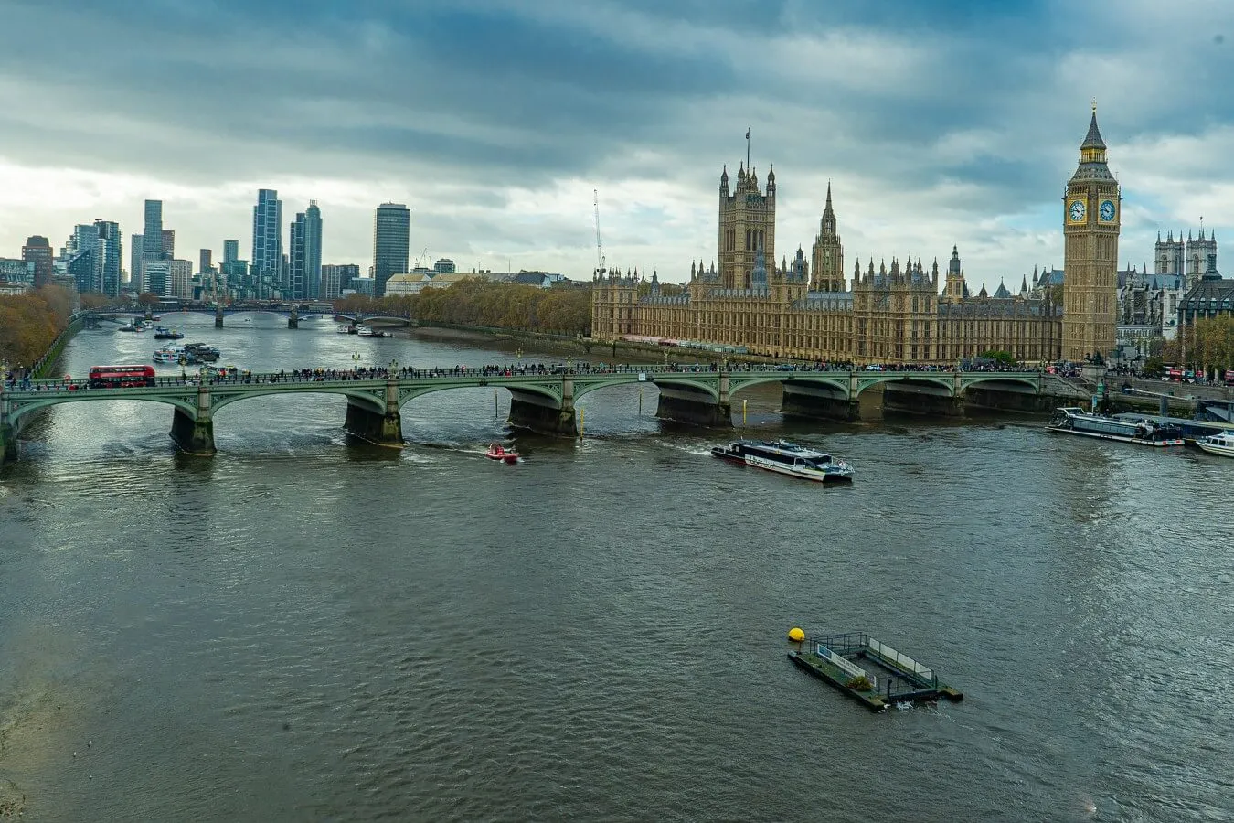 Widok na Vauxhall, Big Ben i Tamizę