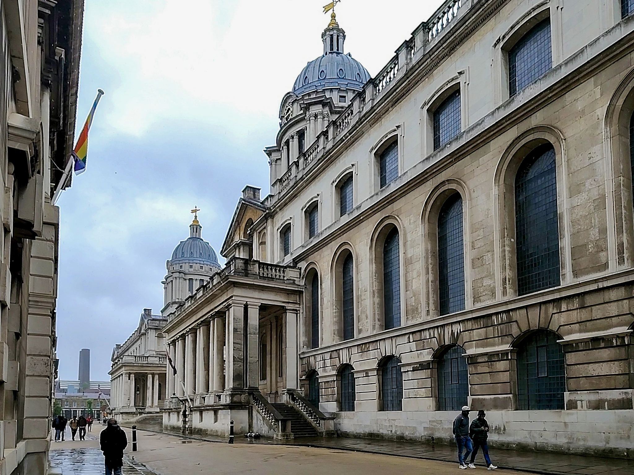 Zachodnia elewacja Old Royal Naval College w Greenwich w Londynie